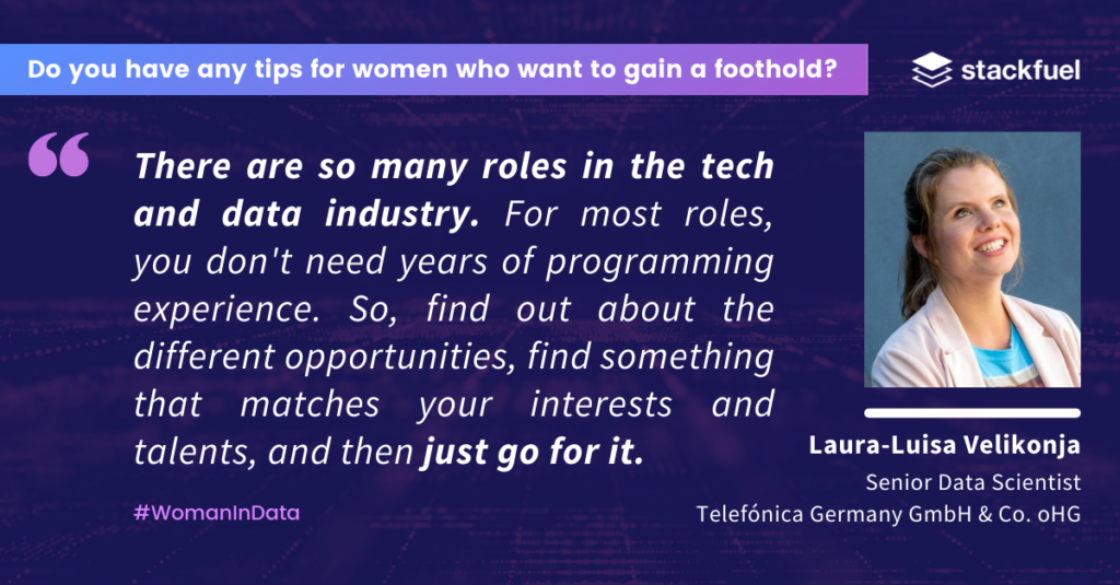 Laura-Luisa Velikonja is one of StackFuel's Women in Data 2021 choice