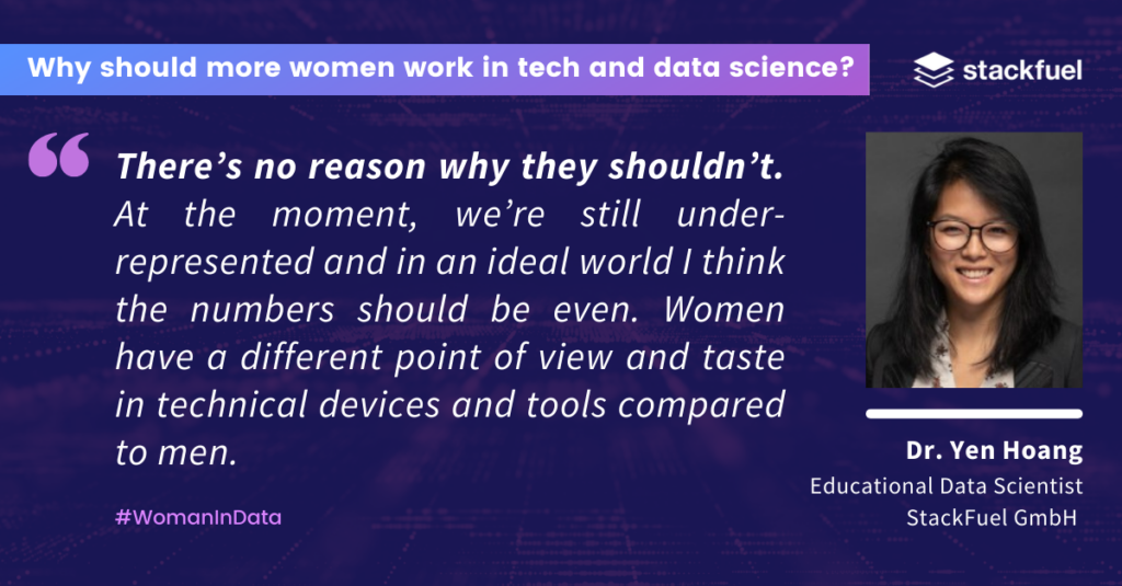 Yen Hoang is one of StackFuel's Women in Data 2021 choice