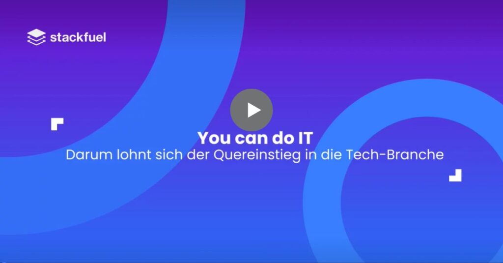 Grafik in Berufe für Quereinsteiger Blogartikel: „You can do IT Darum lohnt sich der Quereinstieg in die Tech-Branche.“