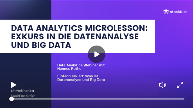 Join our Free Webinar on Data Analytics with expert Hannes Rothe, sponsored by StackFuel.