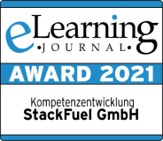 Auszeichnung 2021 von eLearning Journal für Kompetenzentwicklung bei StackFuel GmbH.