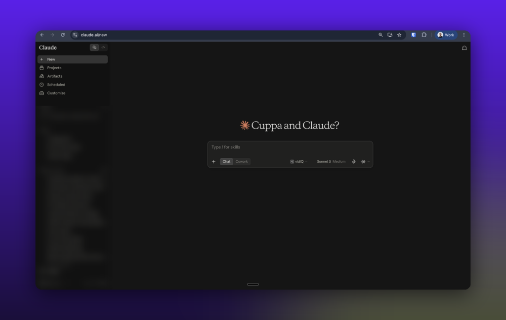 Claude interface